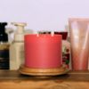 Picture of Single 3-Wick Candle Holder - Solid Oak